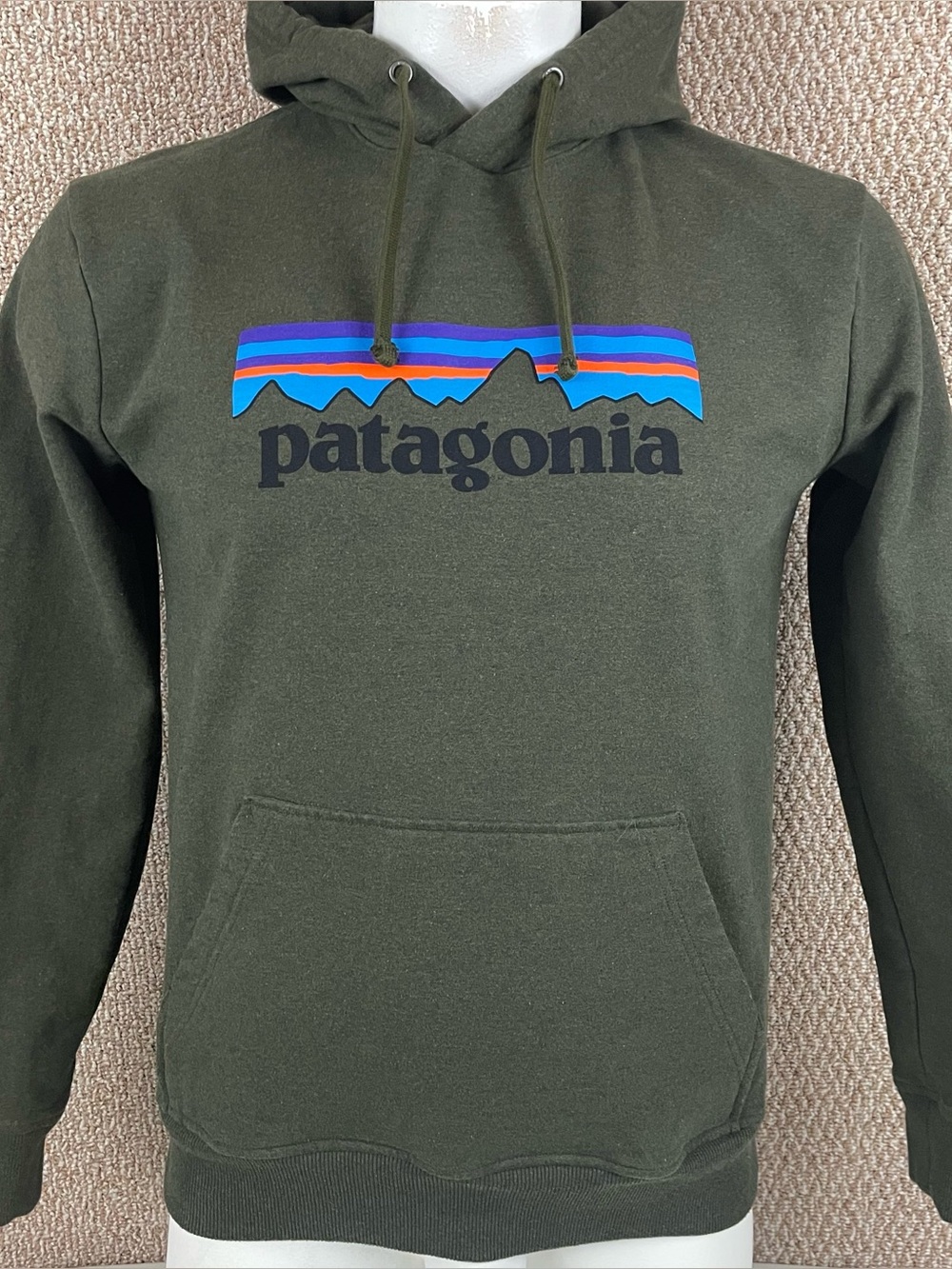 Patagonia Hoodie Mens Medium Uprisal P-6 Logo Graphic Hike Outdoors R1
